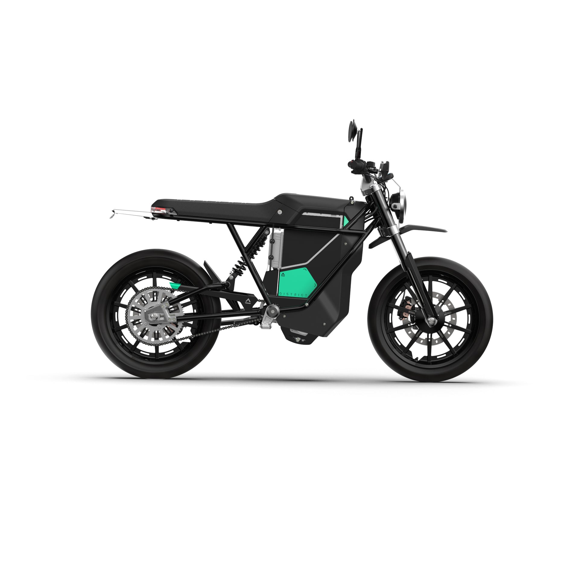 Matte Black with Graphics / Onboard Charger +$350<br> Bolted on bike + standlone charger / Chain Driven - High Speed Gearing > 70mph - STREET MOTO