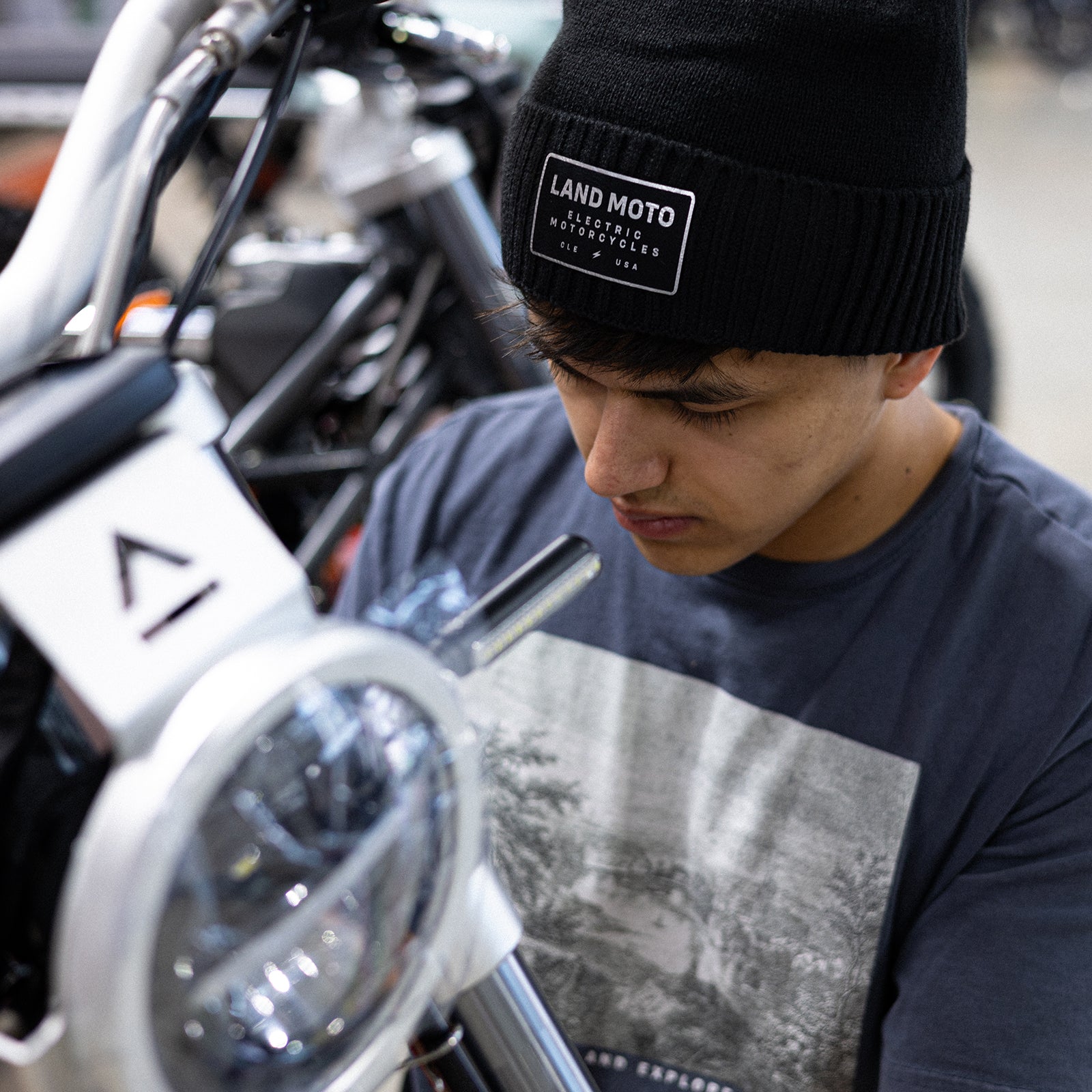 LAND Moto Patch Beanie