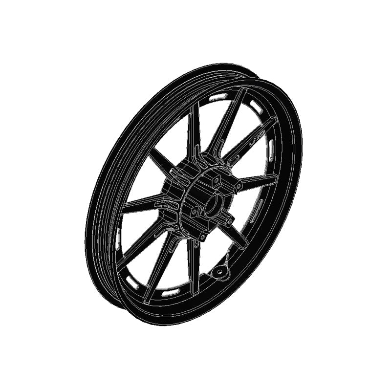 Black - DISTRICT SPARE PARTS - S05 - 01 - Front Wheel - Front Wheel