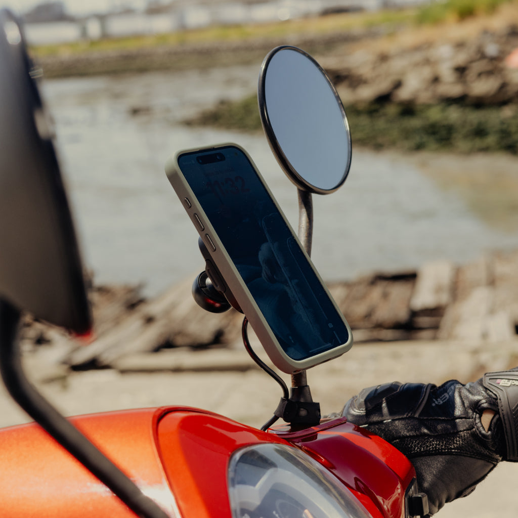 Motorcycle Mirror Mount | Charging Locking